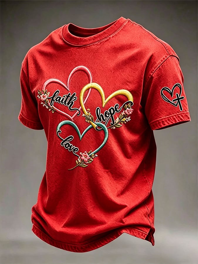 Men's Faith Printing T-Shirts