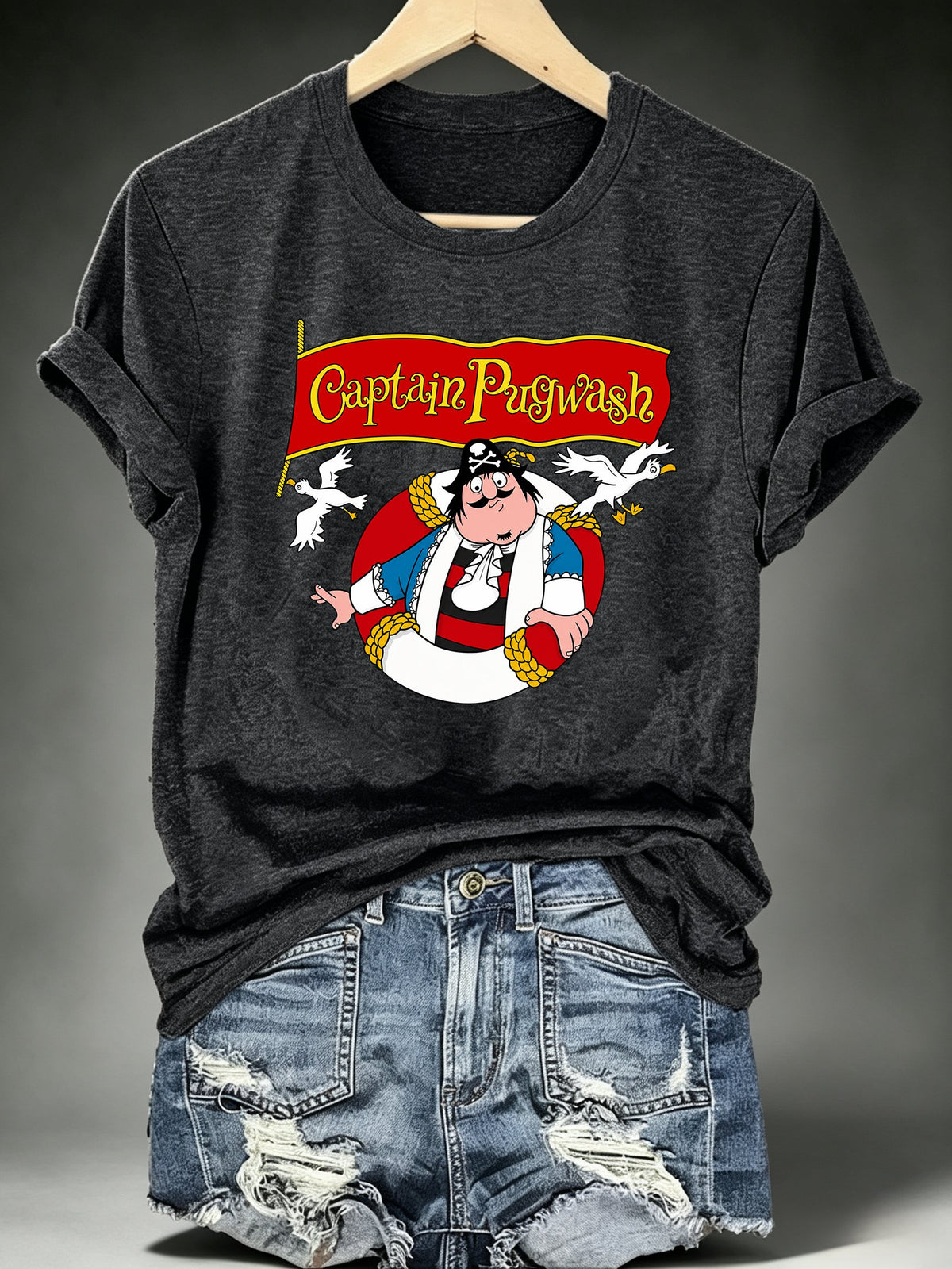 Women's Captain Pugwash Cartoon Classic T-Shirt