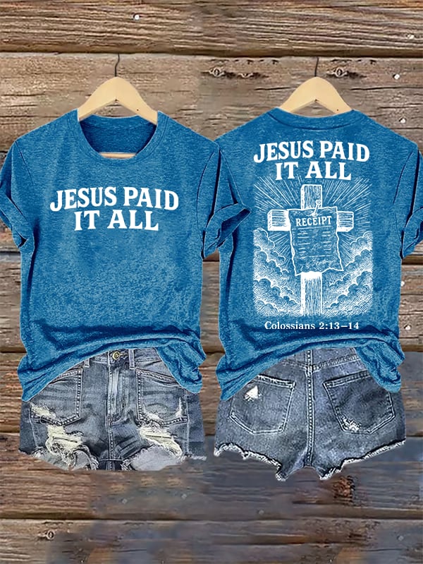 Women's Jesus Paid It All Christian T-Shirt