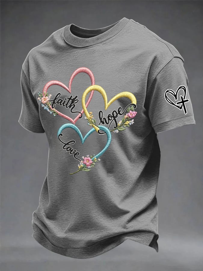 Men's Faith Printing T-Shirts