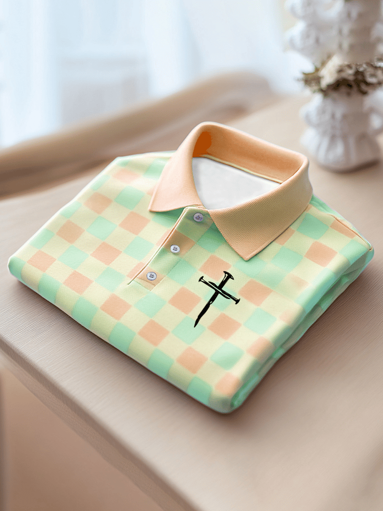 Men's Faith Printed Casual Polo Shirt