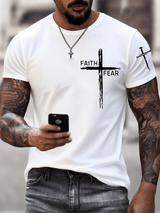 Men's Faith Printed Casual T-Shirt