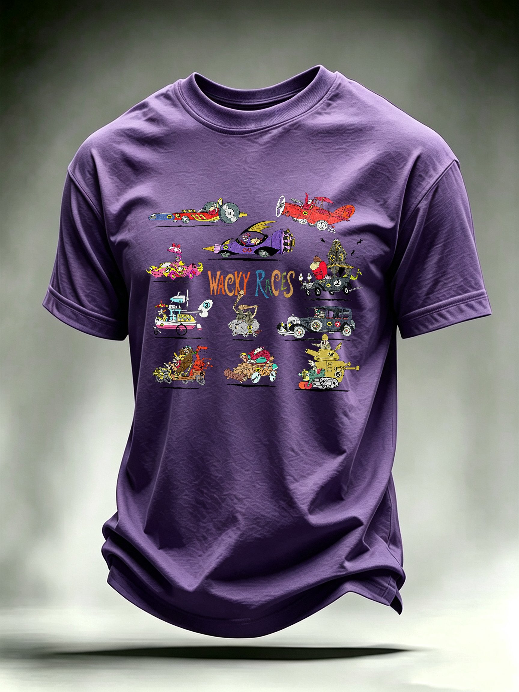 Men's Wacky Races - Characters & Vehicles T-shirt