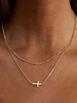 Women's  Double Vintage Fashion Alloy Cross Necklace