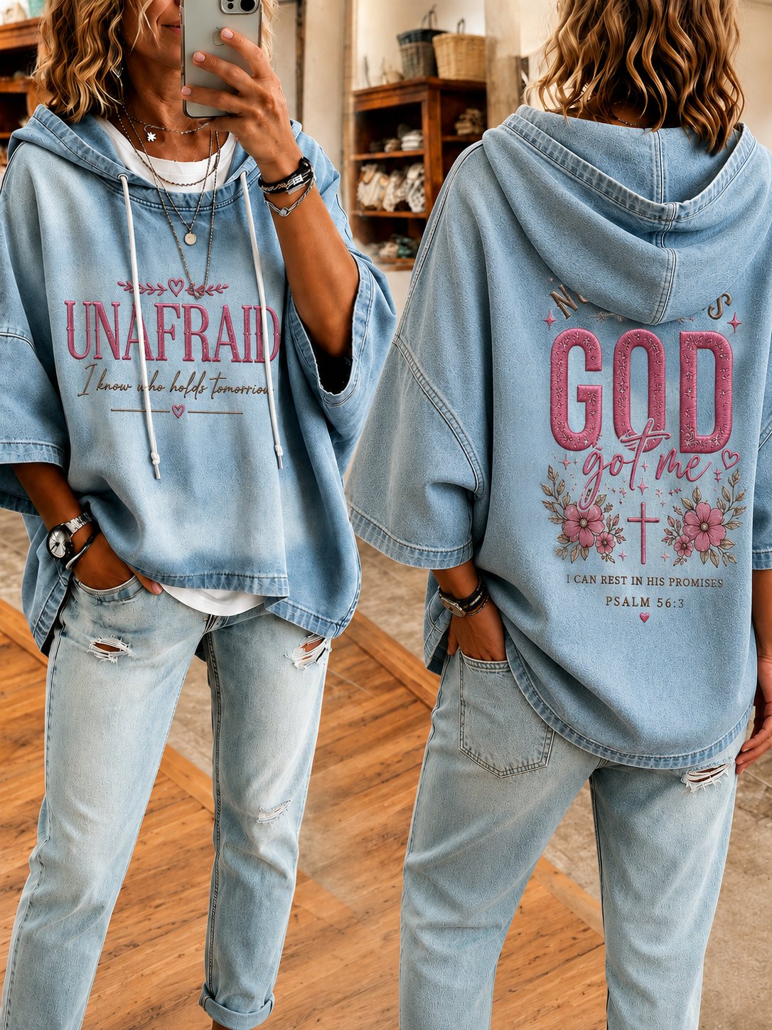 Women's  "Faith" Print Casual Top