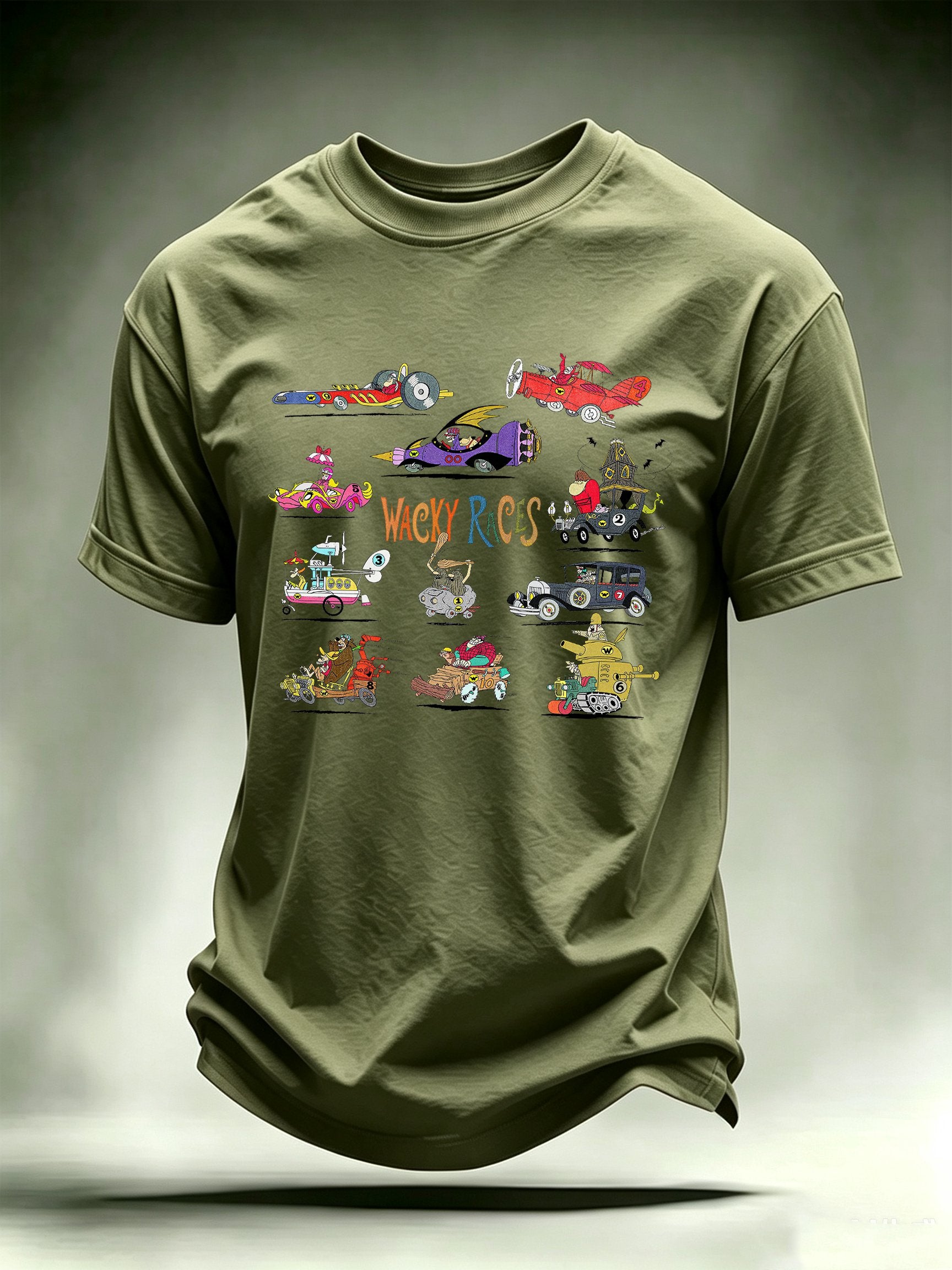 Men's Wacky Races - Characters & Vehicles T-shirt