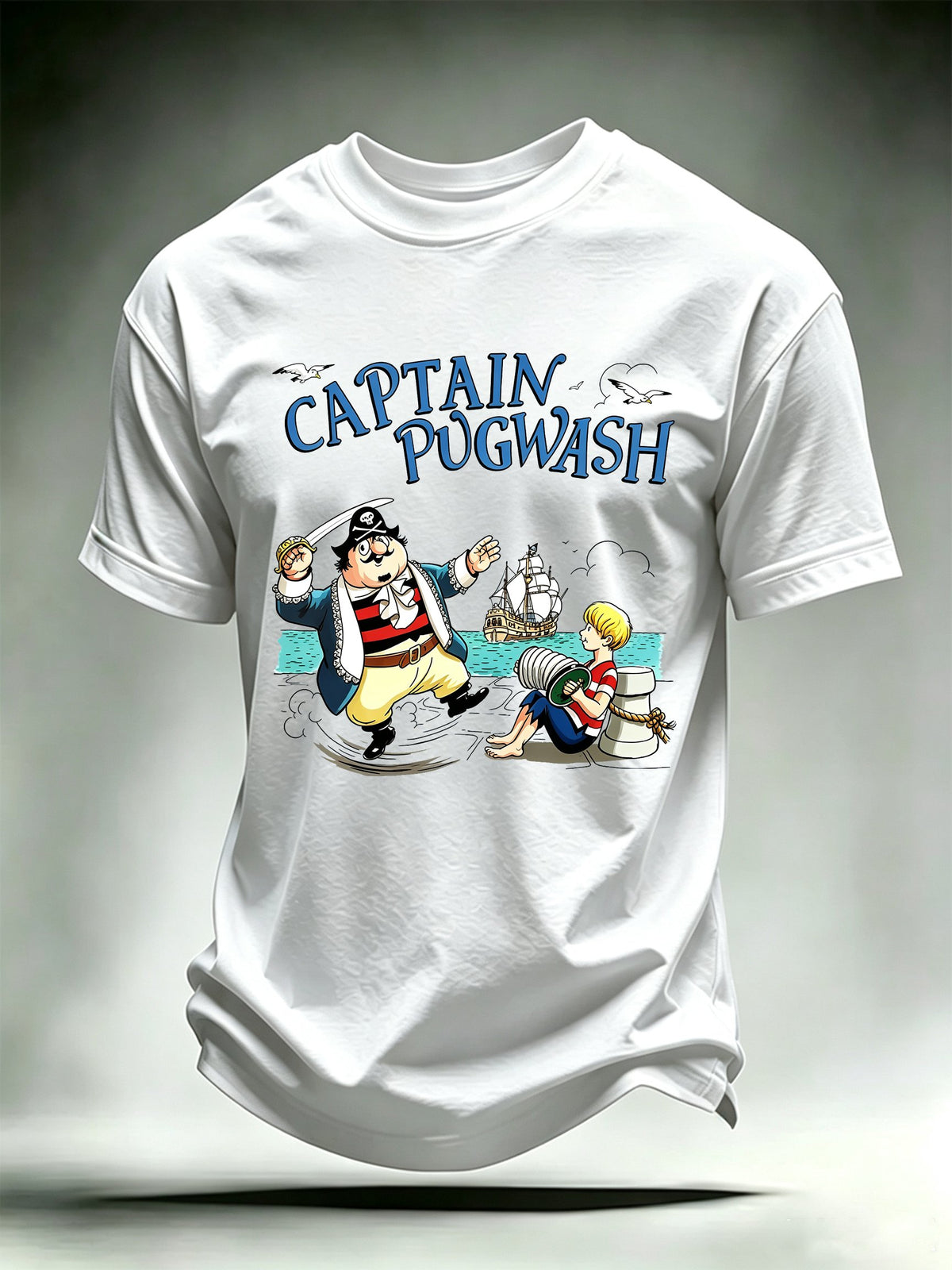 Men's Casual Printed Crew-Neck T-Shirt