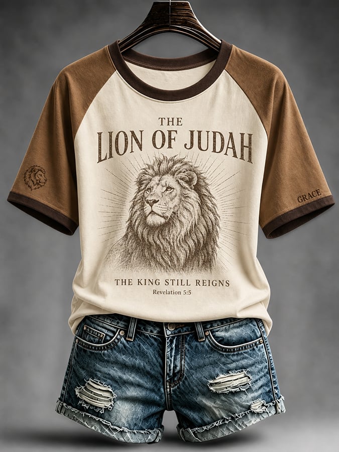 Women'S Casual Short-Sleeve T-Shirt With "Faith" Print