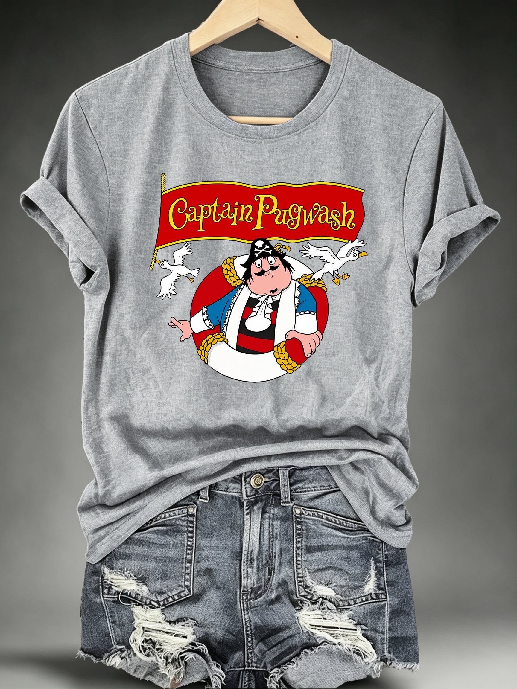 Women's Captain Pugwash Cartoon Classic T-Shirt
