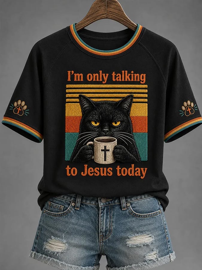 Women's Casual Short-Sleeve T-Shirt with "Faith" Print