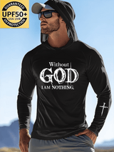 Men's Faith Outdoor Sun Protection Breathable Cool Hooded Sun Protection Long Sleeve Top