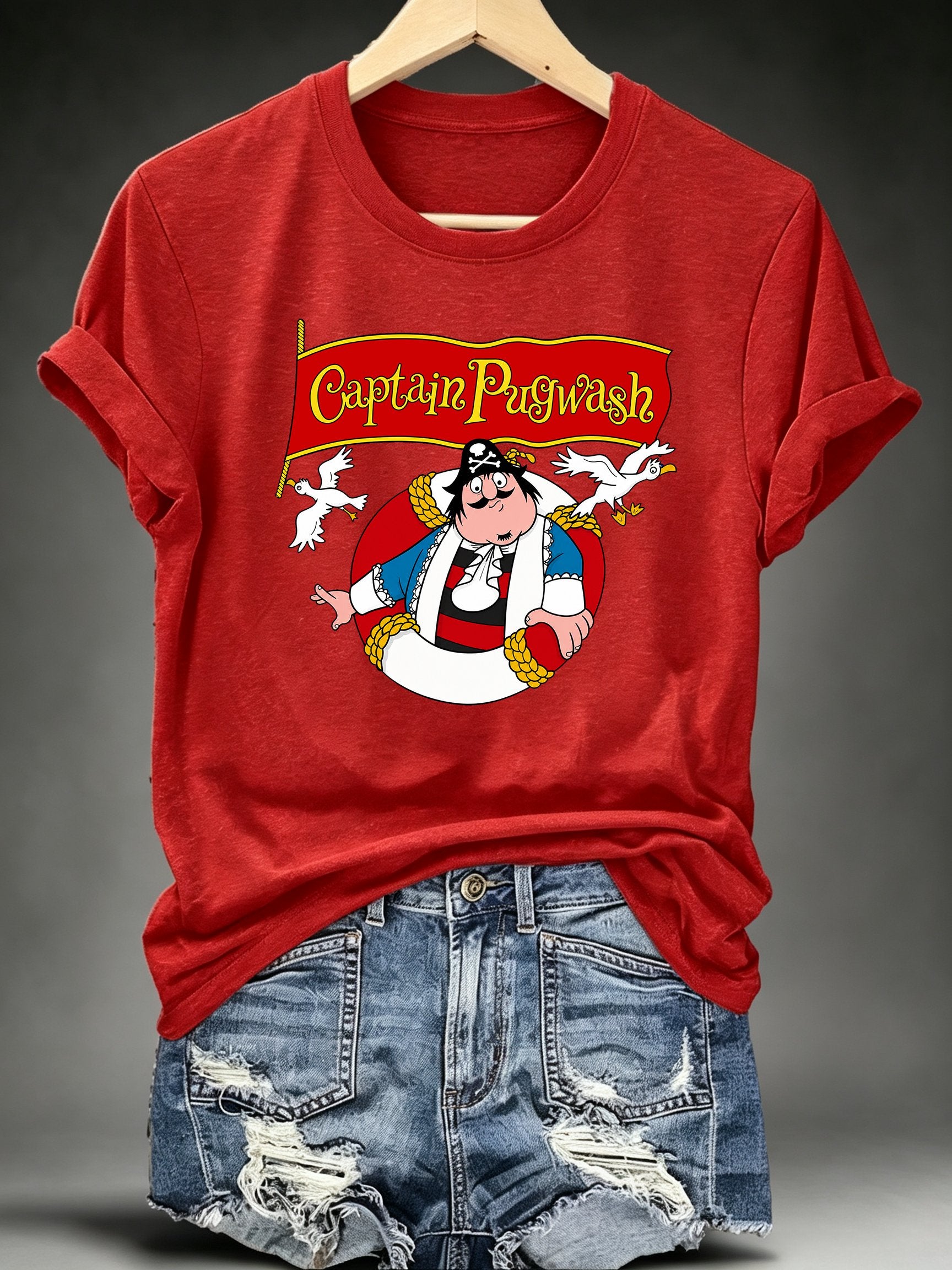 Women's Captain Pugwash Cartoon Classic T-Shirt