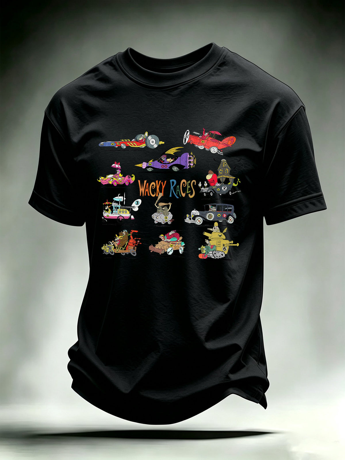 Men's Wacky Races - Characters & Vehicles T-shirt
