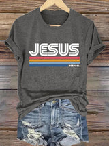 Women'S Casual Christian Faith Graphic Print Short Sleeve T-Shirt