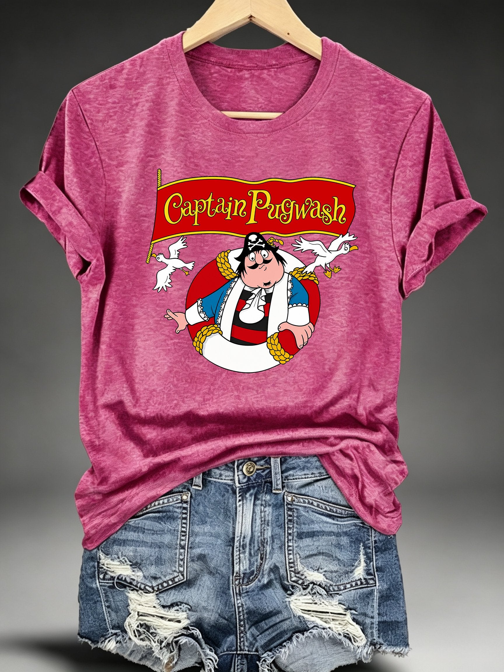 Women's Captain Pugwash Cartoon Classic T-Shirt