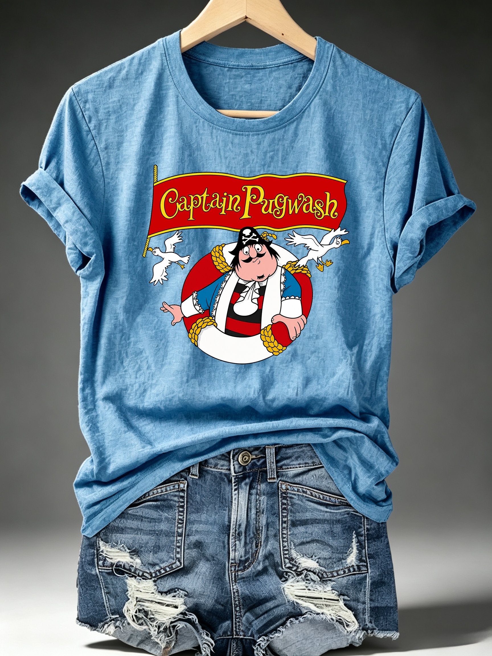Women's Captain Pugwash Cartoon Classic T-Shirt