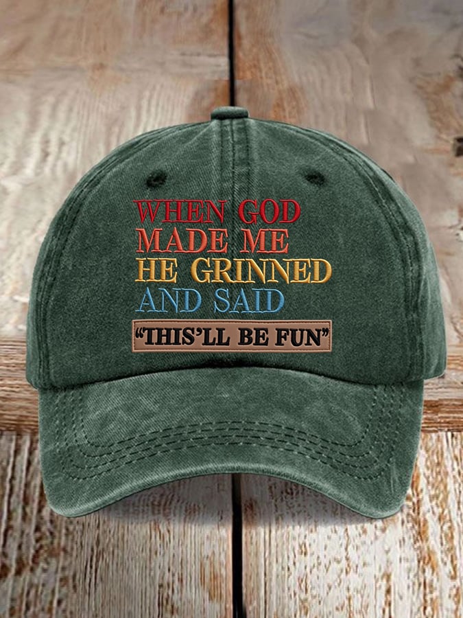 Unisex Faux Embroidered Faith Baseball Cap
