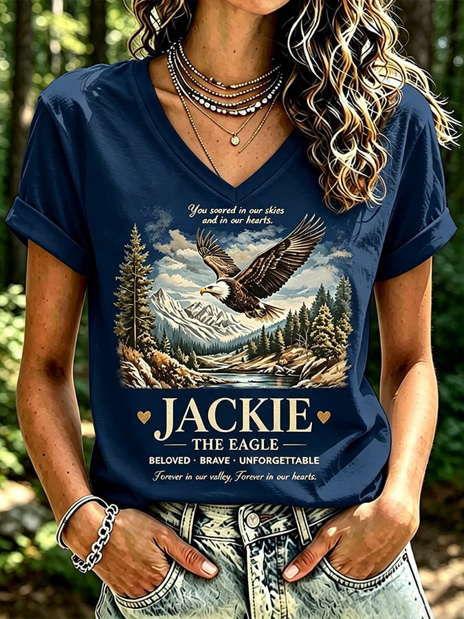 Women's Retro Fly Strong Jackie Print   T-Shirt