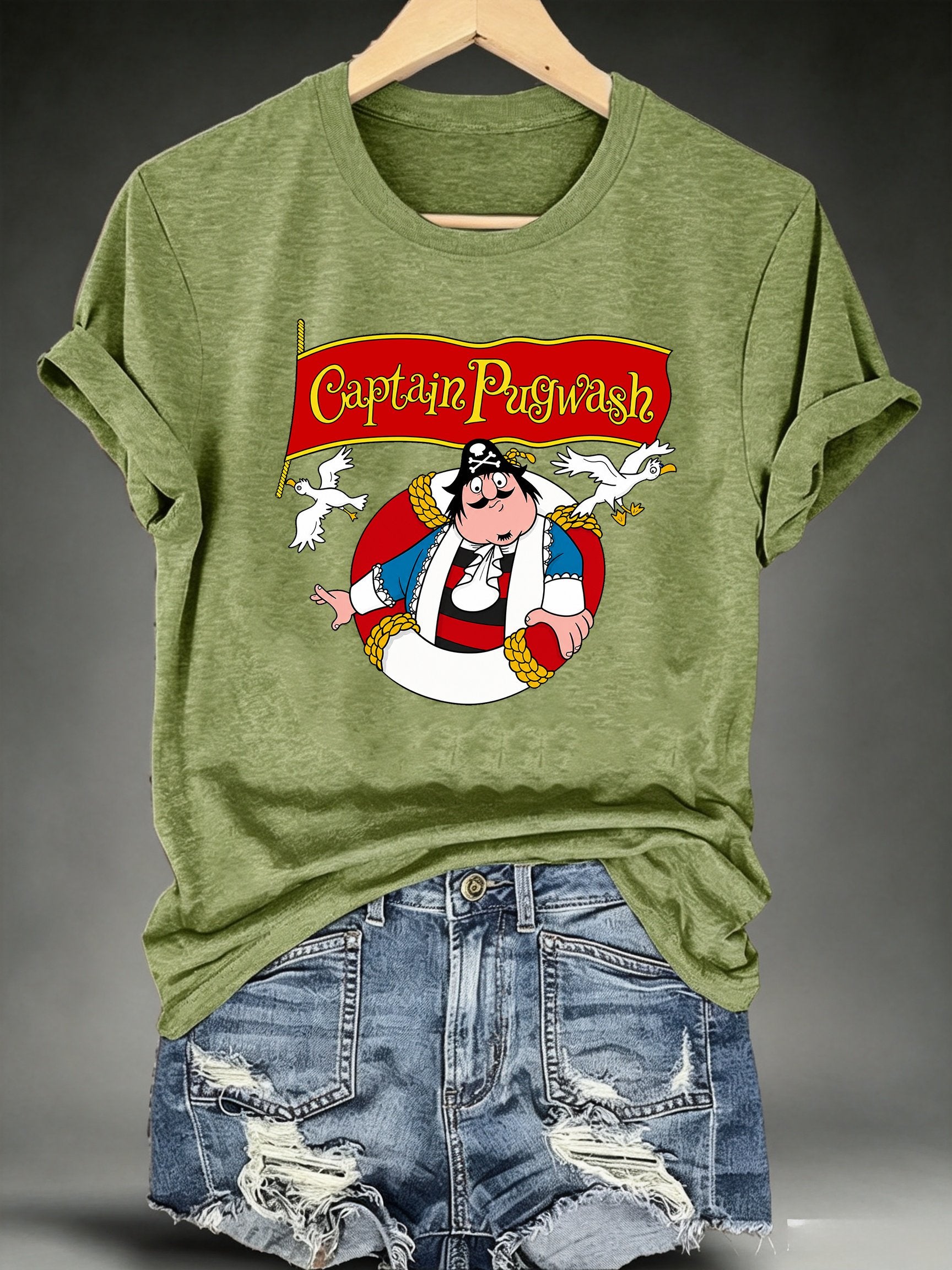Women's Captain Pugwash Cartoon Classic T-Shirt