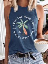 Women'S Casual Christian Scripture Print Tank Top