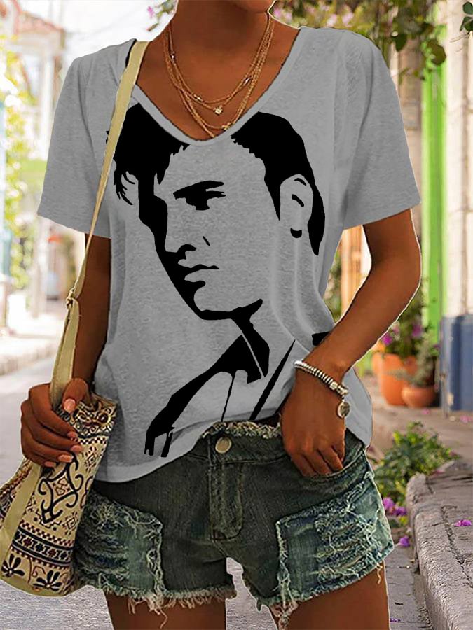 Women's Superstar singer  V-Neck T-Shirt
