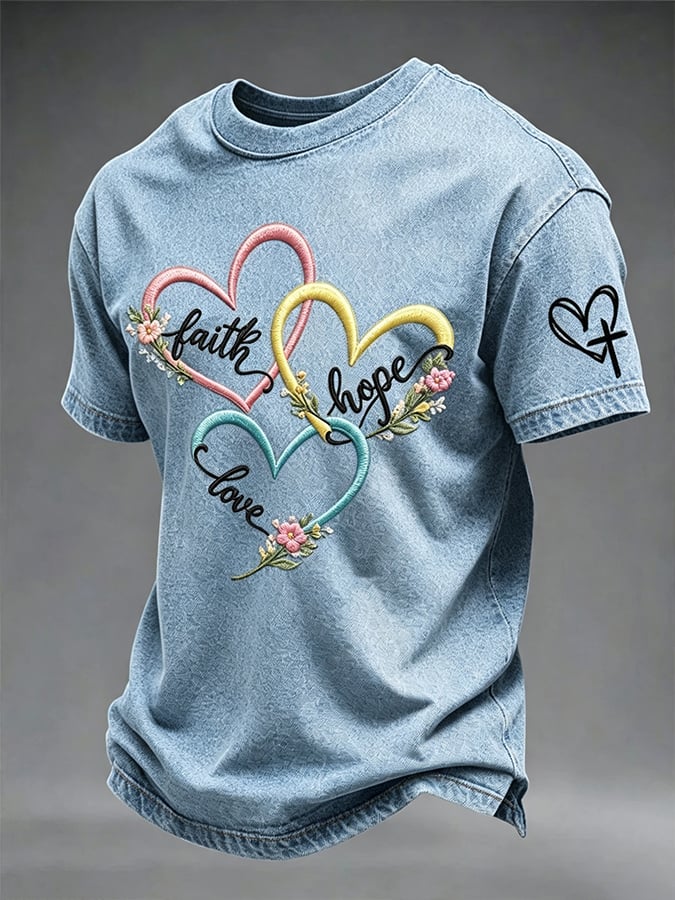 Men's Faith Printing  T-Shirts