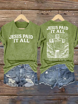 Women's  Jesus Paid It All Christian T-Shirt