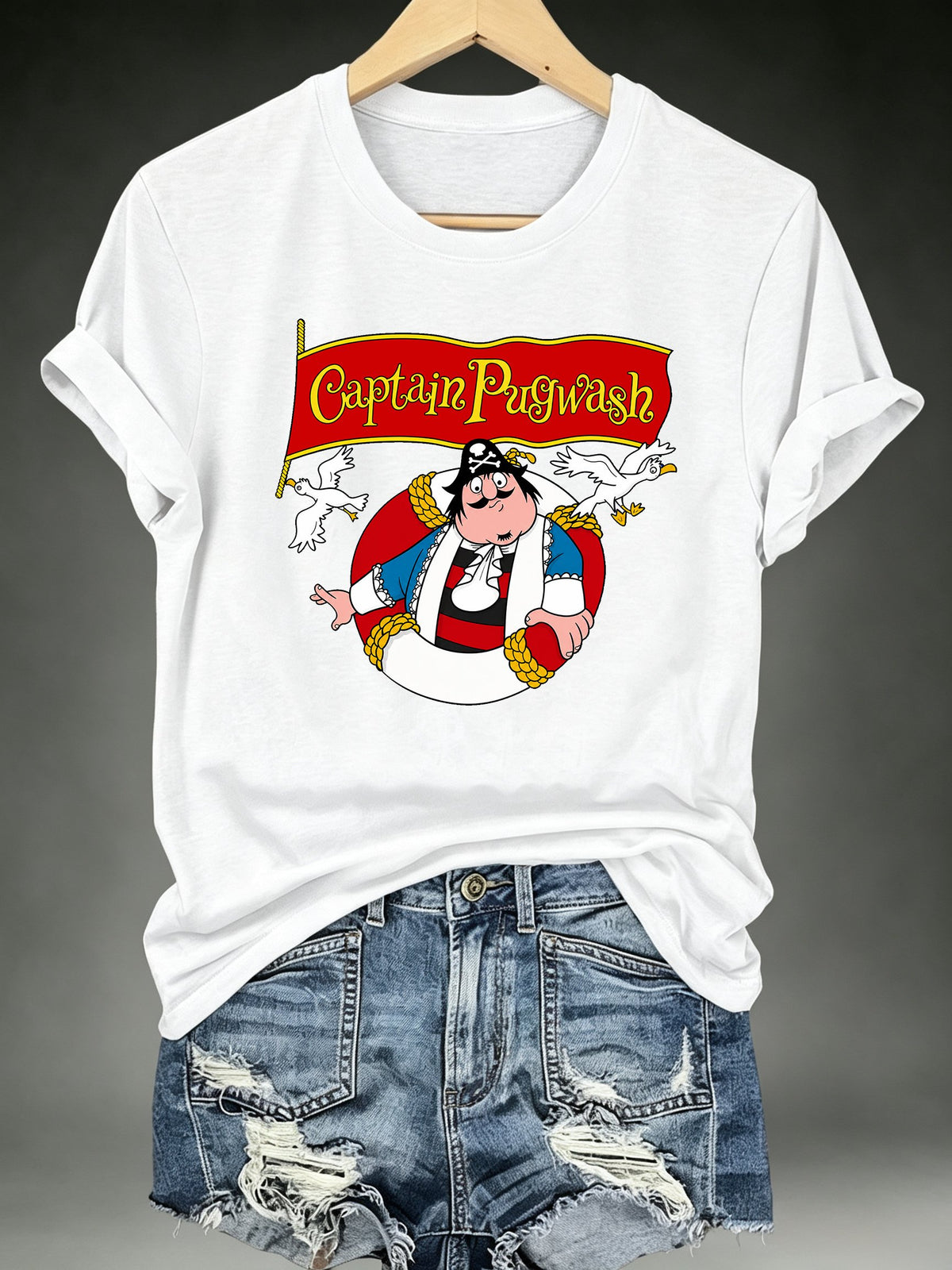 Women's Captain Pugwash Cartoon Classic T-Shirt