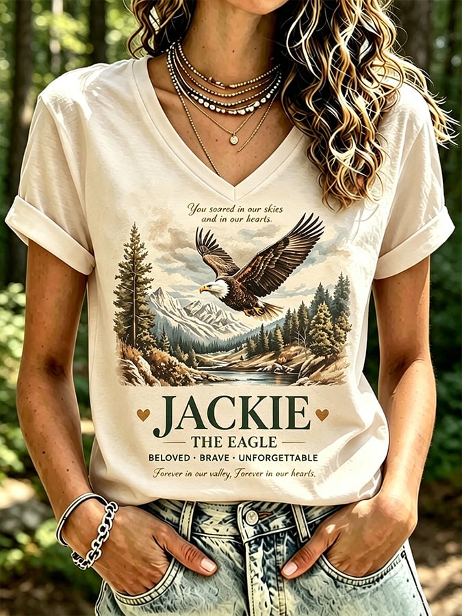 Women's Retro Fly Strong Jackie Print   T-Shirt