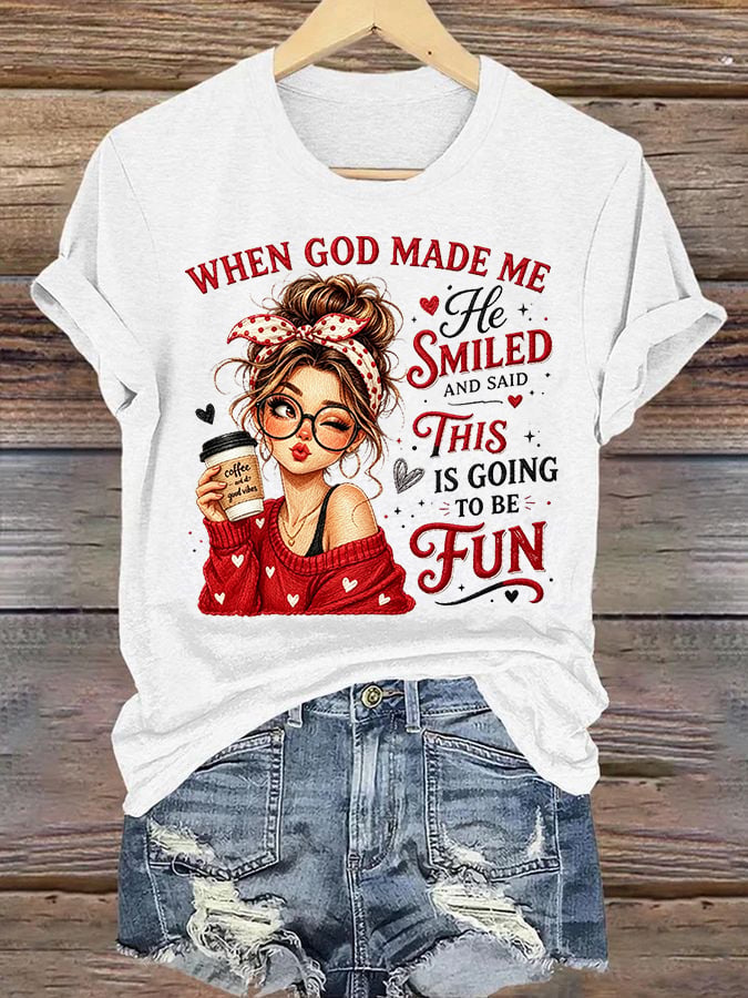 Women'S Casual, Fun, Faith-Themed Short-Sleeve T-Shirt