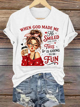 Women'S Casual, Fun, Faith-Themed Short-Sleeve T-Shirt
