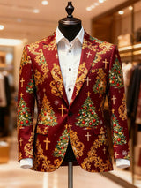 Men's Business Casual Christmas Faith Suit Outerwear