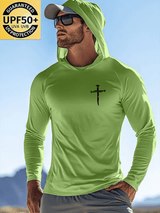 Men's Faith Outdoor Sun Protection Breathable Cool Hooded Sun Protection Long Sleeve Top
