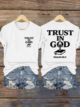 Women'S Psalm 56:3 Trust In God Print T-Shirt