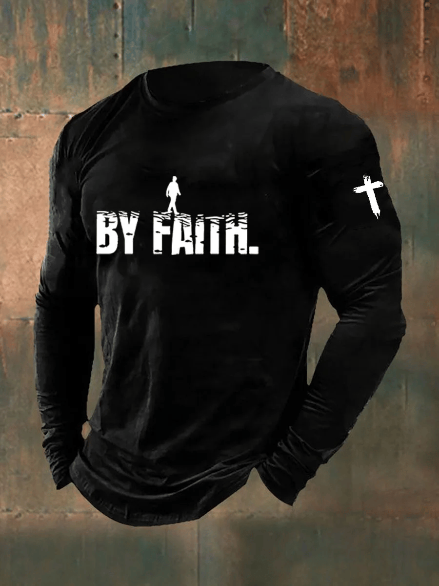 Men's Walk By Faith  Printed Shirt