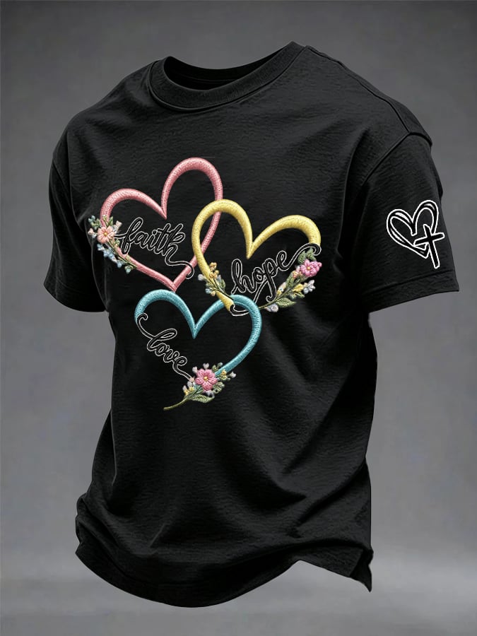 Men's Faith Printing  T-Shirts