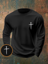 Men's Casual Faith Long-Sleeved T-Shirt