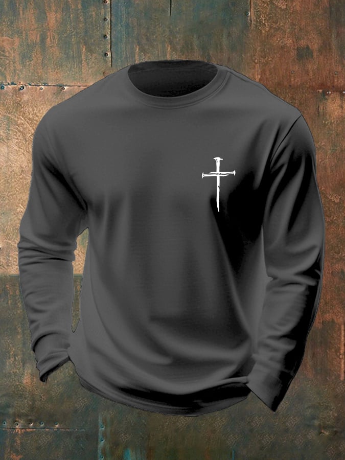 Men's Casual Faith Long-Sleeved T-Shirt