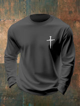 Men's Casual Faith Long-Sleeved T-Shirt