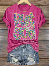 Women's  bnt god Print Round Neck T-shirt