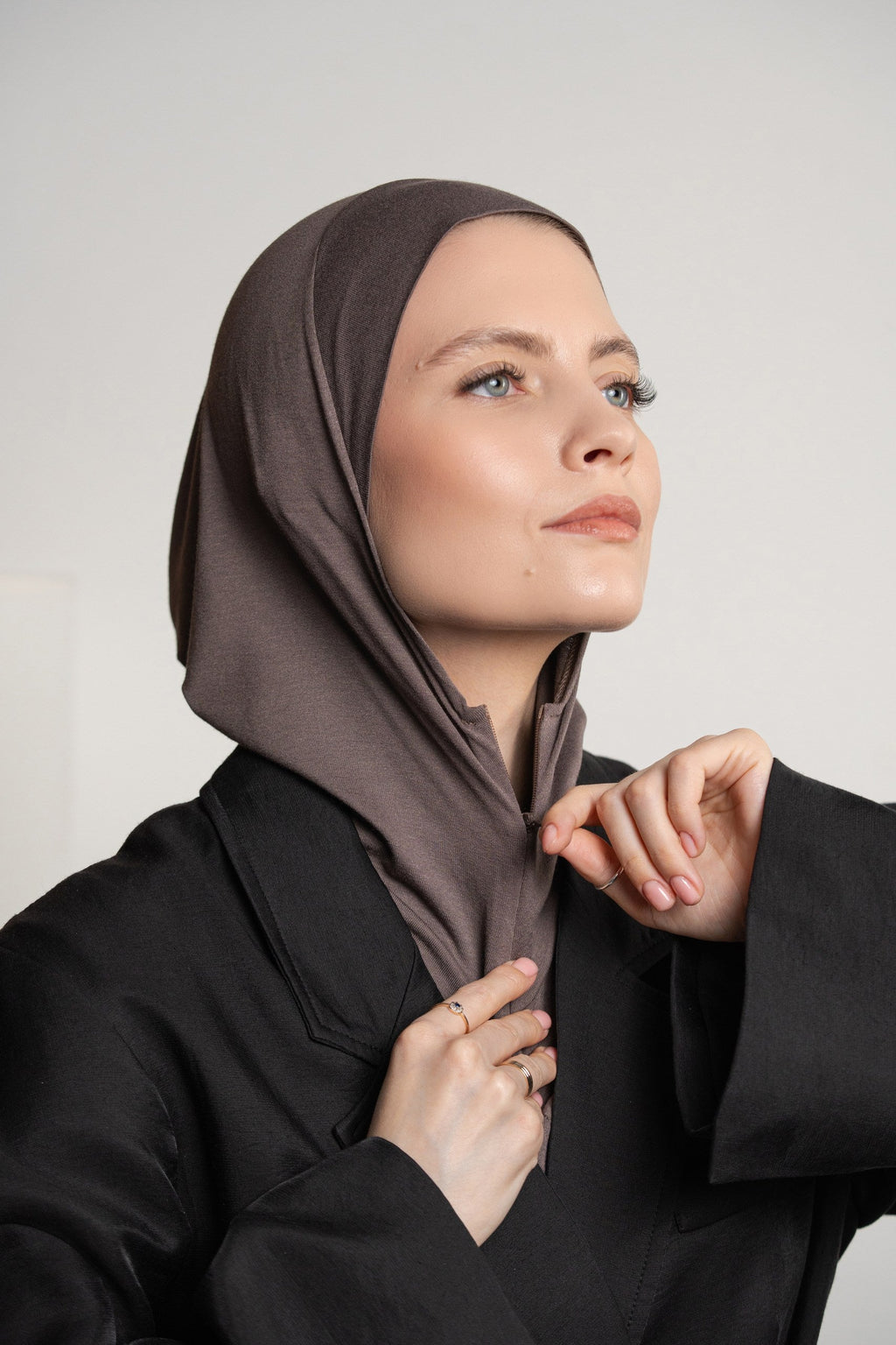 Zip hijab - darkgrey