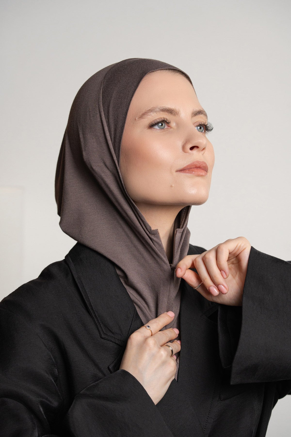 Zip hijab - darkgrey