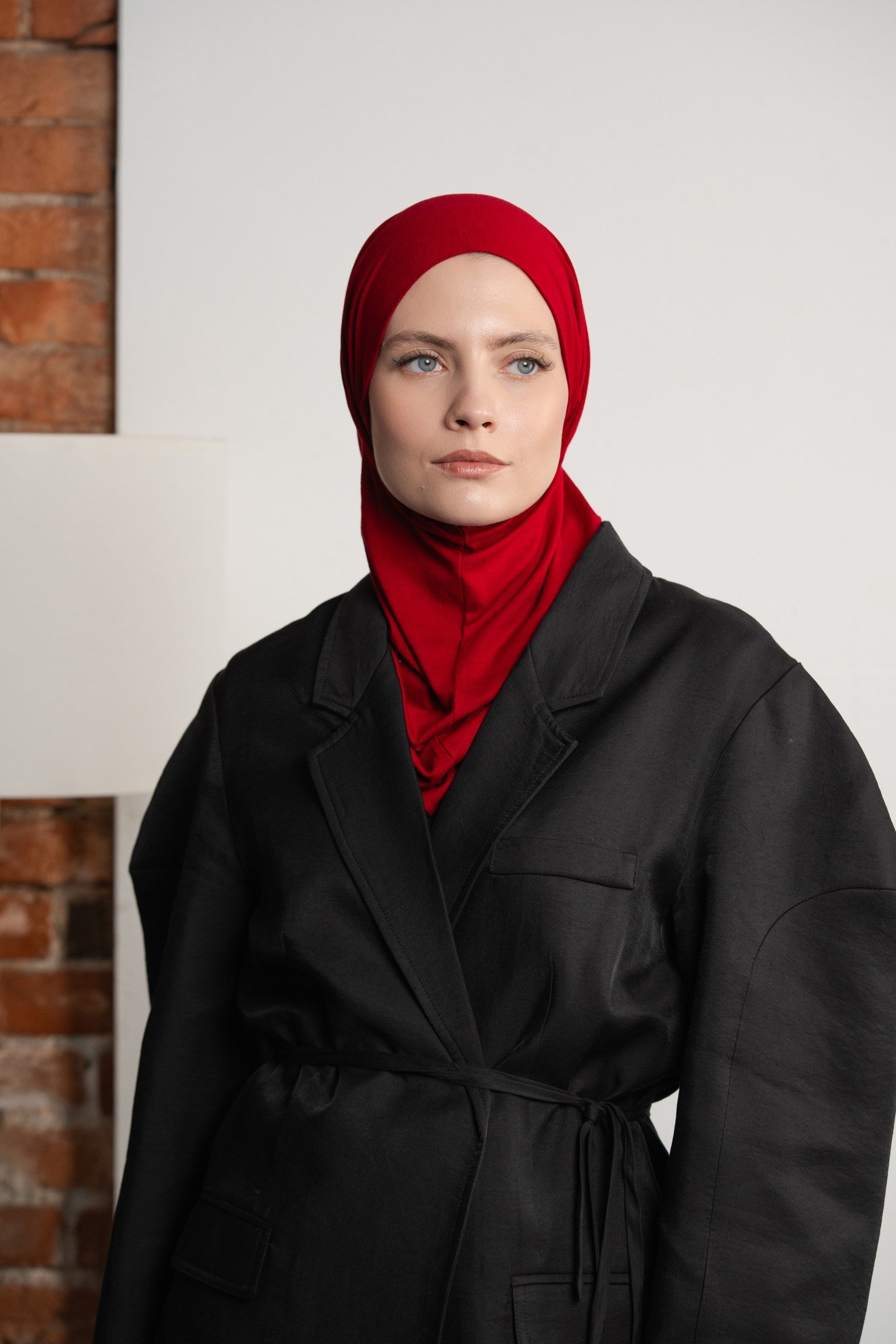 3in1 practical hijab - red