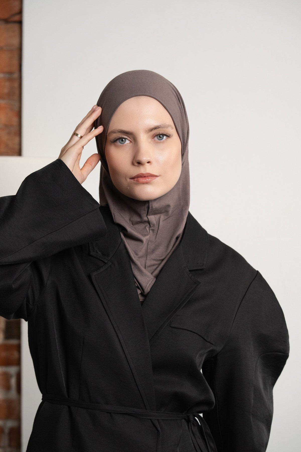 3in1 practical hijab - darkgrey