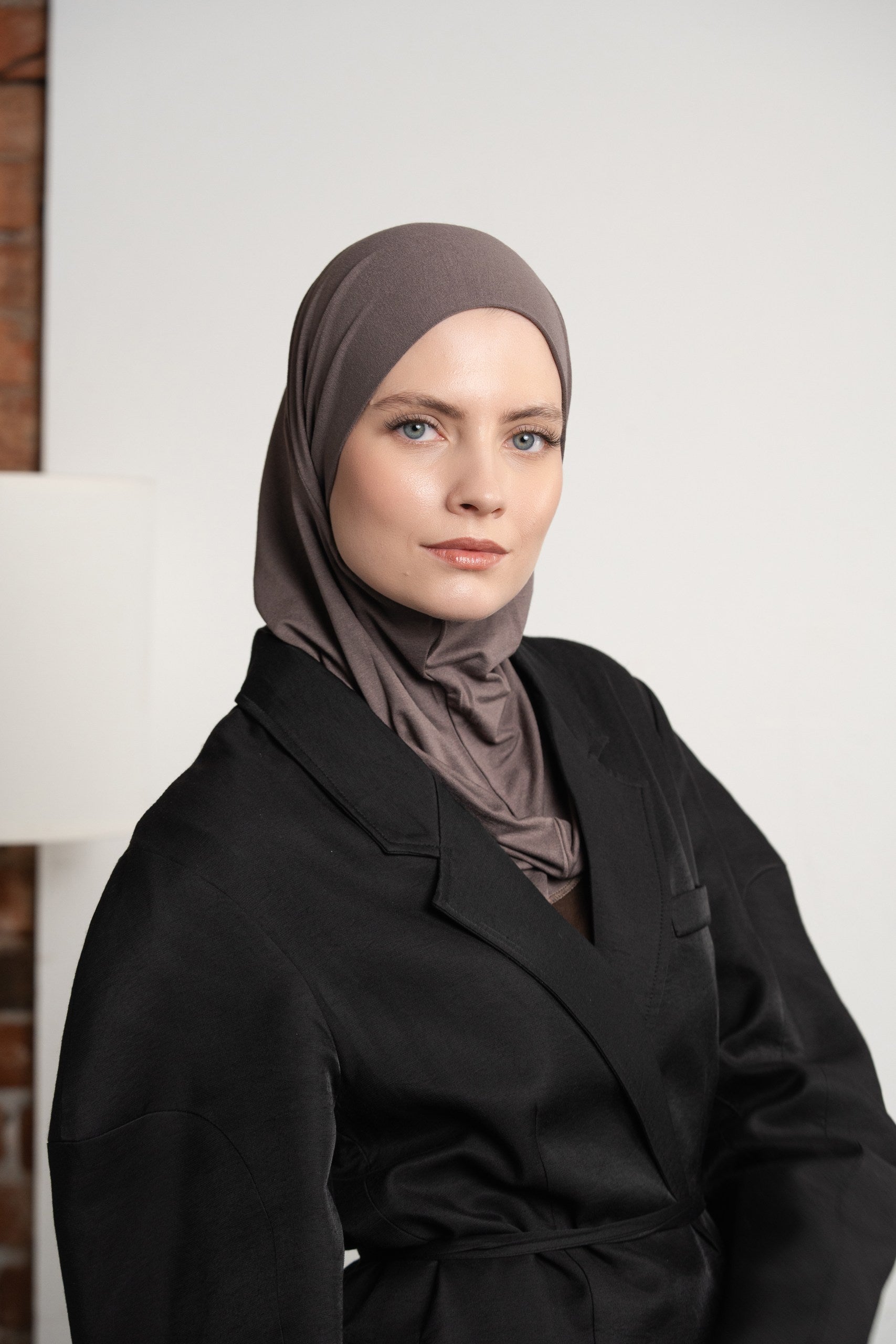 3in1 practical hijab - darkgrey