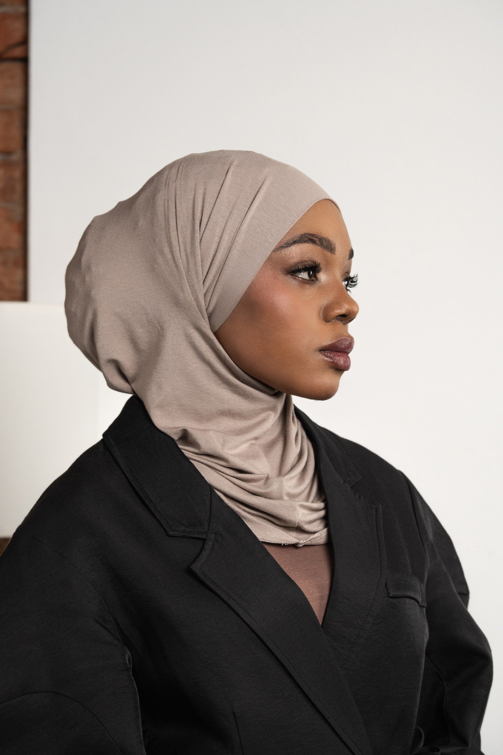 3in1 practical hijab - taupe