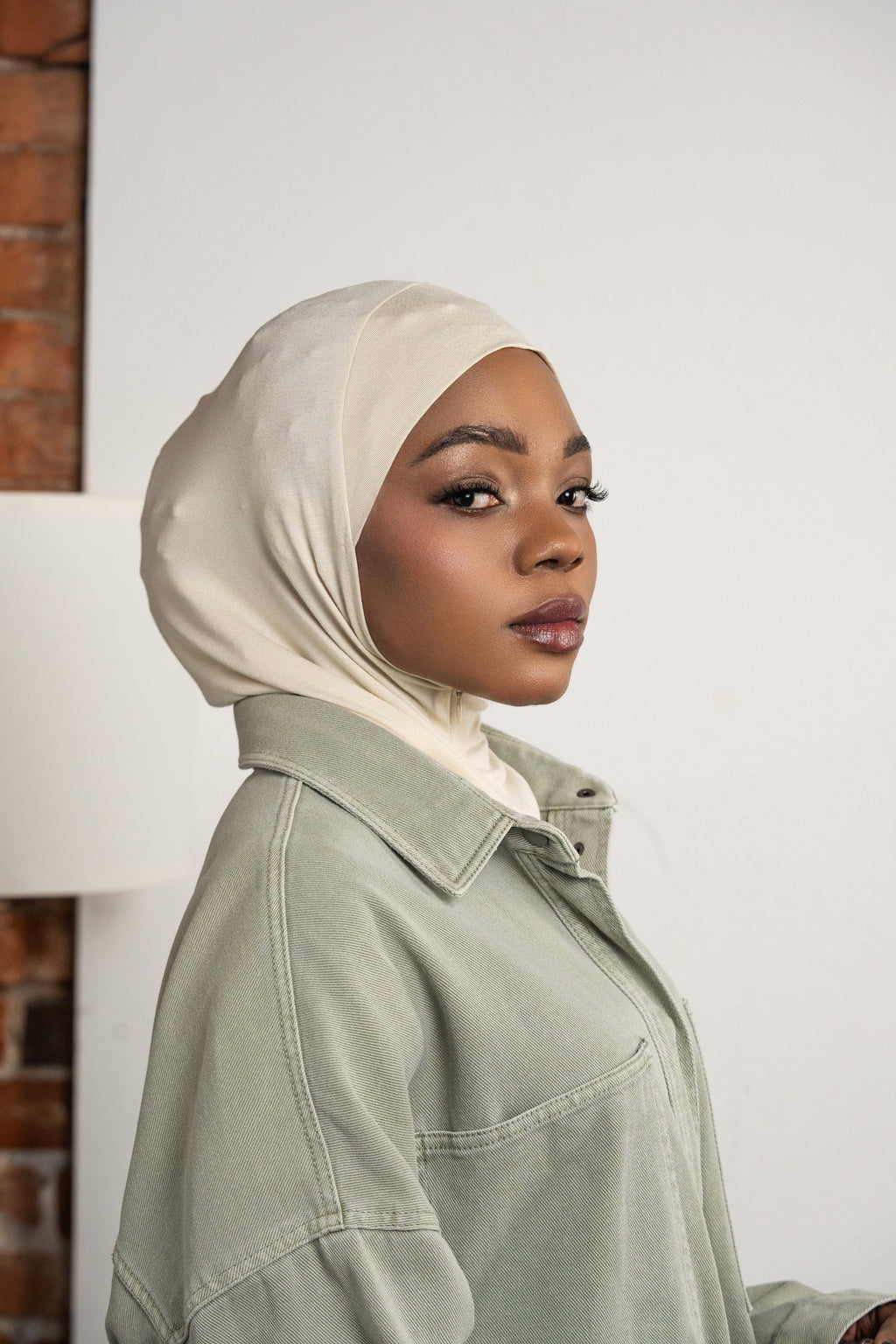 Zip hijab - creme