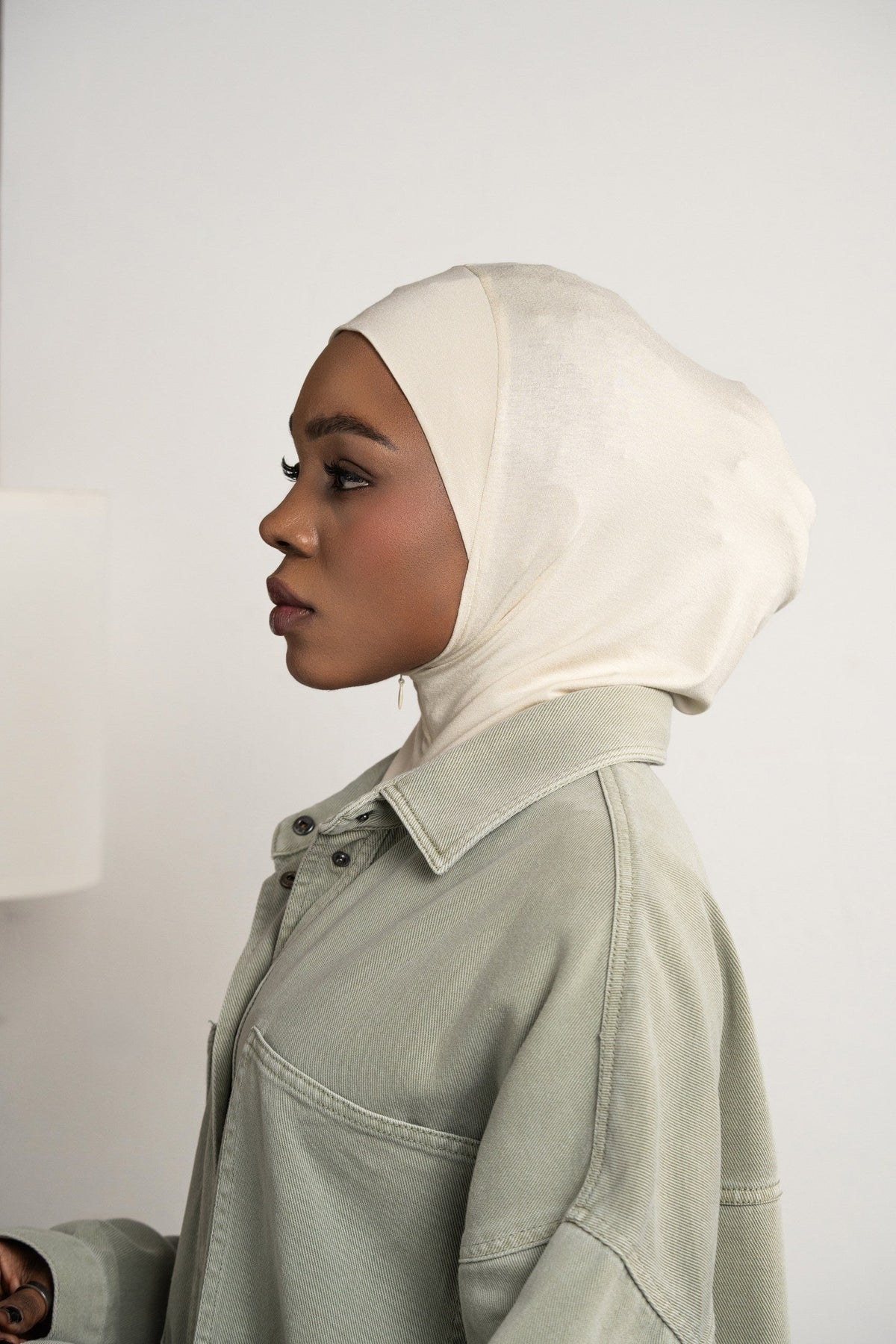 Zip hijab - creme