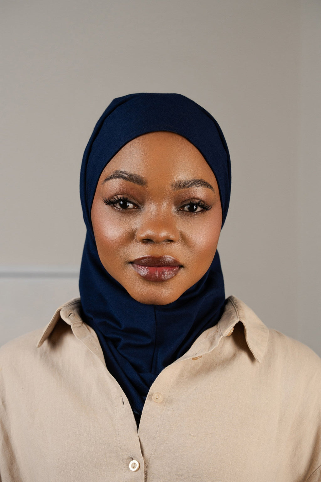 3in1 practical hijab - navy blue