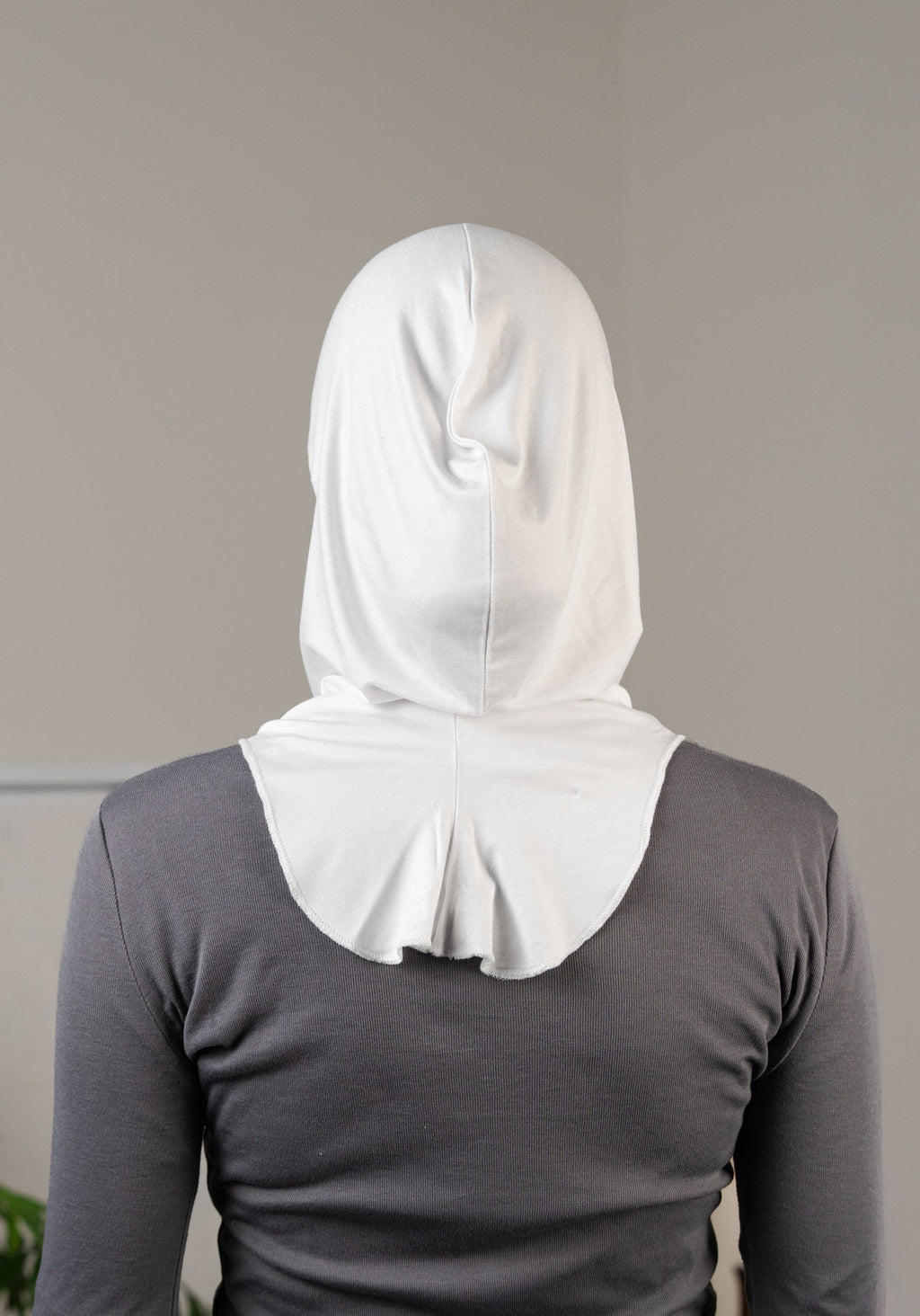 Zip hijab - cool white